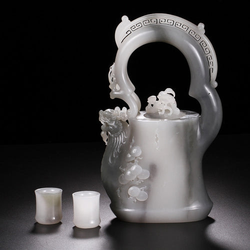 Natural jade carving nephrite collectibles Chinese Hetian jade