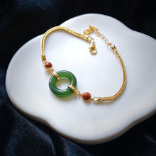 Jade Nephrite Agate Silver Jade Bracelet