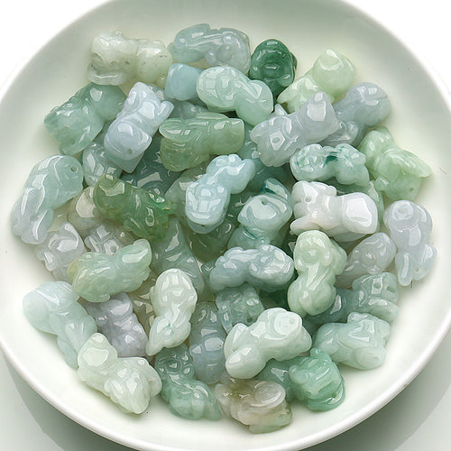 Natural Jade Beads Jadeite Pixiu Bead
