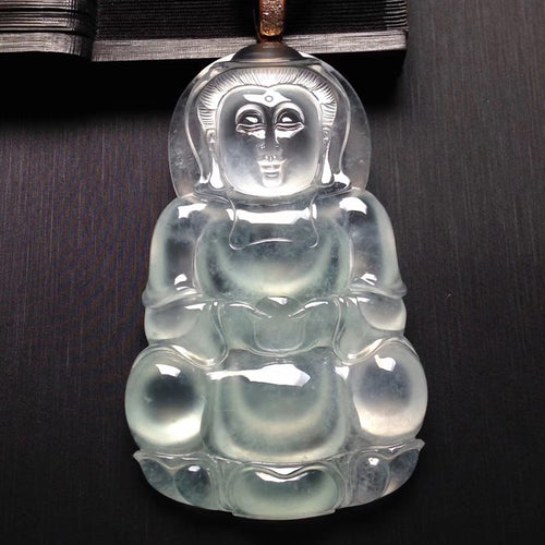 Natural Jade Pendant Jadeite Guan Yin Pendant