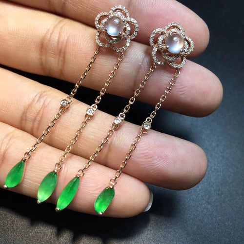 Natural Jade Earrings Jadeite Earrings