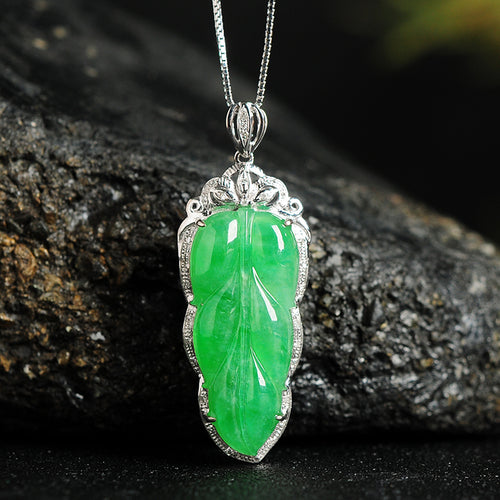 Natural jade pendant jadeite gold pendant necklace