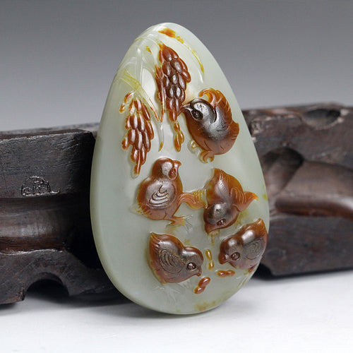 Natural jade carving Chinese Hetian nephrite collectibles