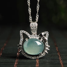 Natural jade pendant jadeite silver pendant necklace