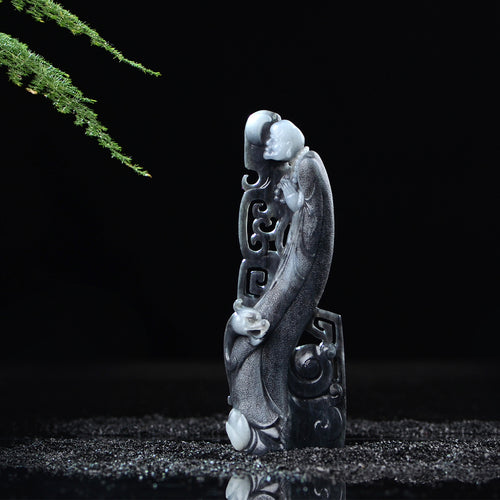 Natural jade carving nephrite collectibles Chinese Kunlun jade
