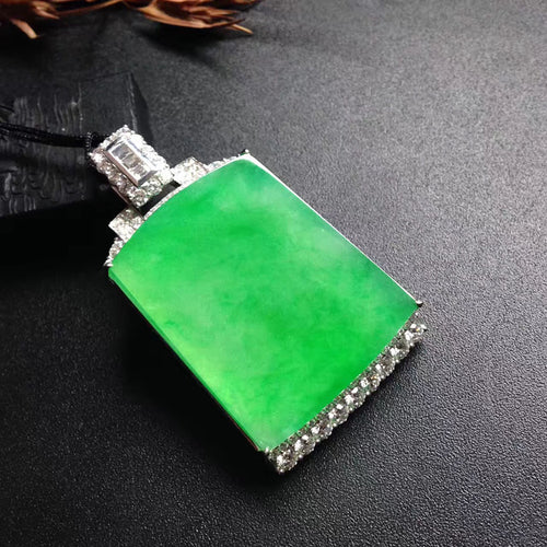 Natural Jade Pendant Jadeite Gold Pendant