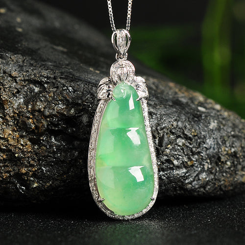 Natural jade pendant jadeite gold pendant