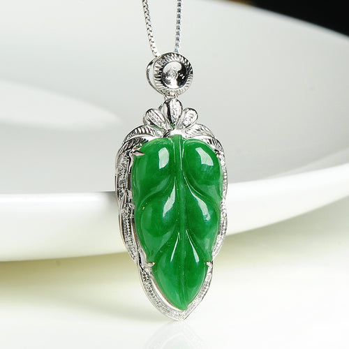 Natural jade pendant jadeite gold pendant necklace