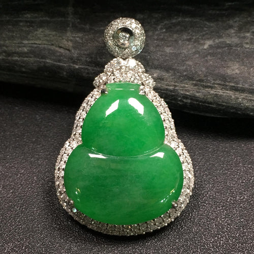 Natural Jade Pendant Jadeite Gold Pendant