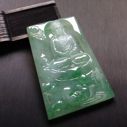 Natural Jade Pendant Jadeite Buddha Pendant