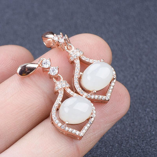 Jade Nephrite Silver Jade Earrings