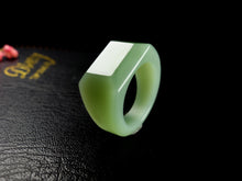 Natural jade ring Chinese Kunlun nephrite jade ring