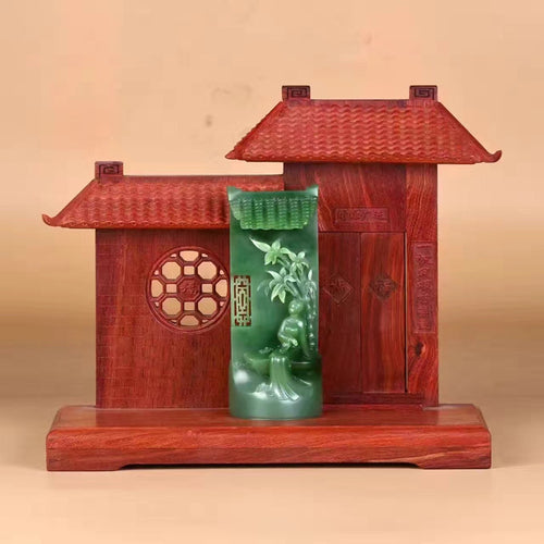 Natural jade carving nephrite collectibles Russia Siberian jade