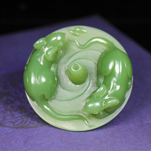 Natural jade carving nephrite collectibles Russia Siberian jade