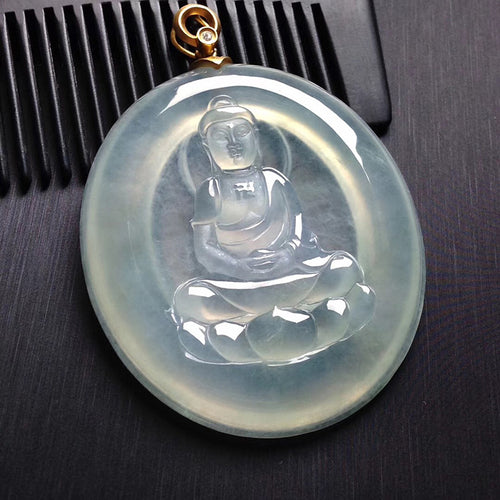 Natural Jade Pendant Jadeite Buddha Pendant