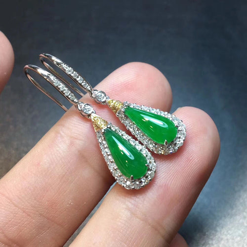 Natural Jade Earrings Jadeite Earrings