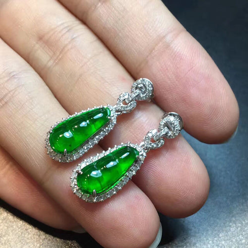 Natural Jade Earrings Jadeite Earrings