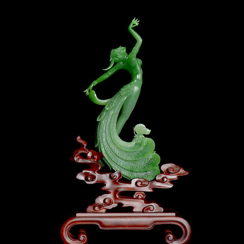 Natural jade carving nephrite collectibles Russia Siberian jade