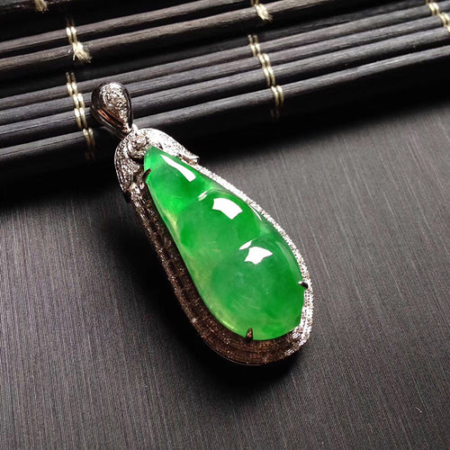 Natural Jade Pendant Jadeite Gold Pendant