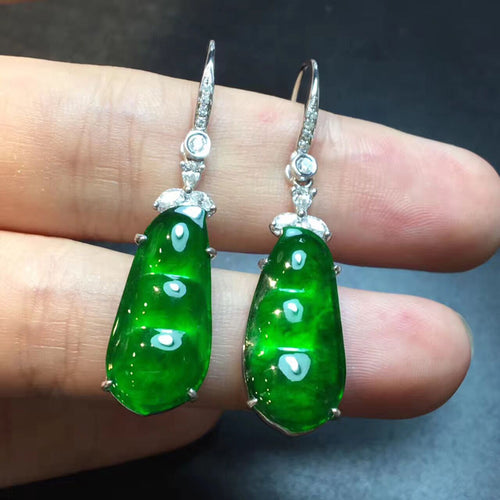 Natural Jade Earrings Jadeite Earrings