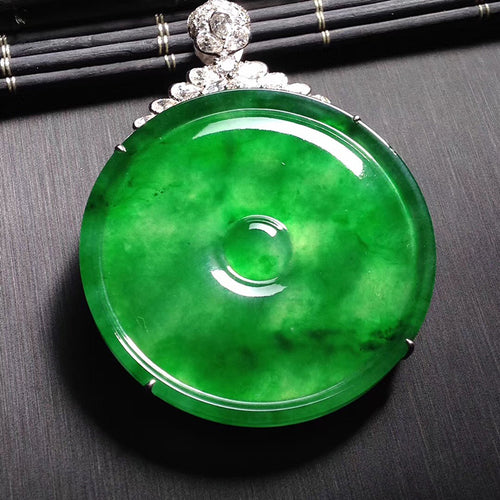 Natural Jade Pendant Jadeite Gold Pendant