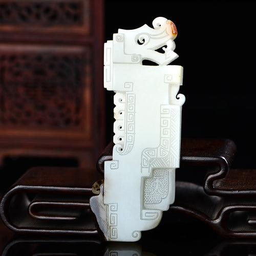 Natural jade carving nephrite collectibles Chinese Hetian jade