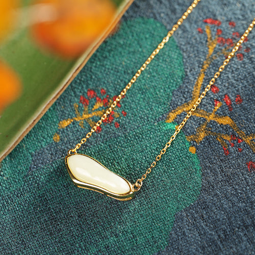 Natural Jade Pendant Nephrite Silver Pendant