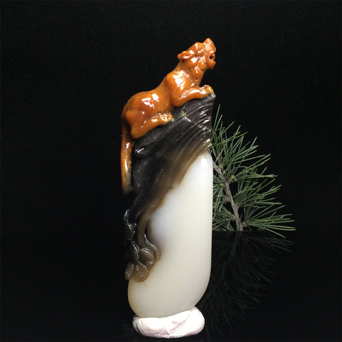 Natural jade carving nephrite collectibles Chinese Hetian jade