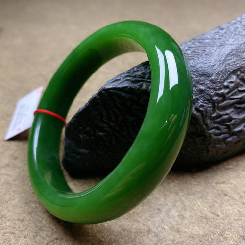 Natural Jade Bangle Nephrite Bangle Internal Diameter 63.5mm TBE033