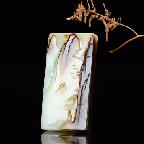 Natural jade carving nephrite collectibles Chinese Kunlun jade