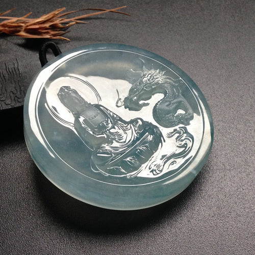 Natural Jade Pendant Jadeite Guan Yin Pendant
