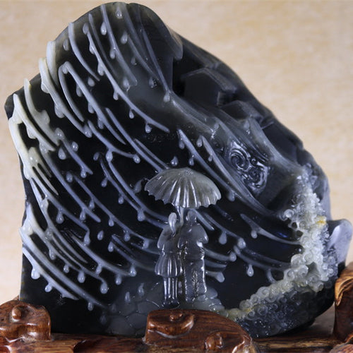 Natural jade carving nephrite collectibles Chinese Kunlun jade