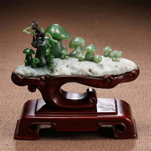 Natural jade carving Siberian nephrite jade collectibles