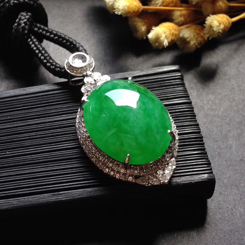 Natural Jade Pendant Jadeite Gold Pendant