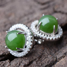 Jade Nephrite Silver Jade Earrings