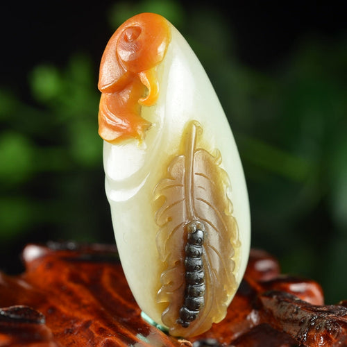Natural jade carving nephrite collectibles Chinese Hetian jade