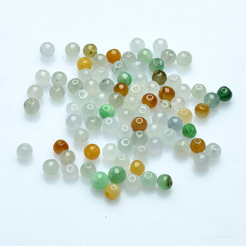 Natural jade jadeite beads mixed colors wholesale