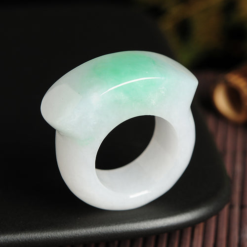 Natural jade ring jadeite ring