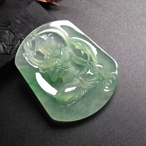 Natural Jade Pendant Jadeite Guan Yin Pendant