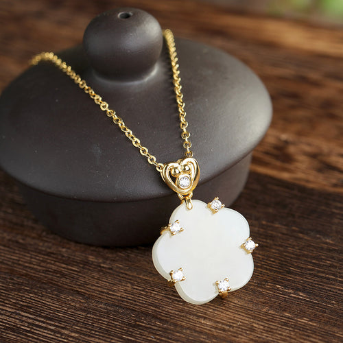 Natural Jade Pendant Nephrite Silver Pendant