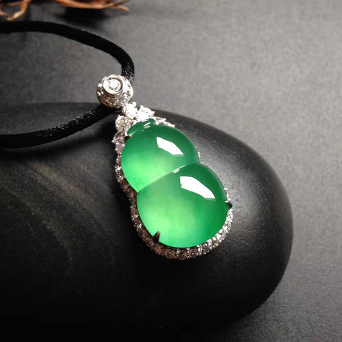 Natural Jade Pendant Jadeite Gold Pendant