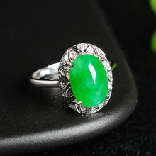 Natural jade ring gold jadeite ring