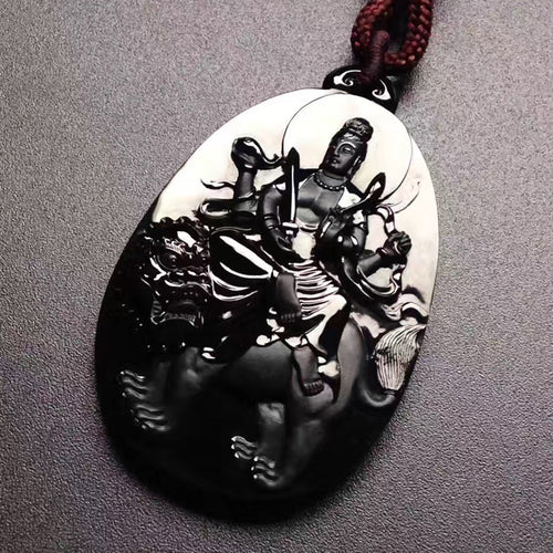 Natural Jade Pendant Jadeite Guan Yin Pendant