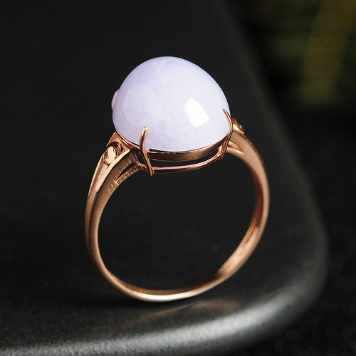 Natural jade ring gold jadeite ring
