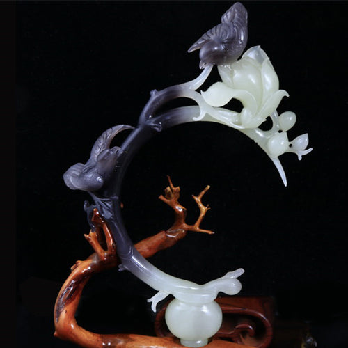Natural jade carving nephrite collectibles Chinese Kunlun jade