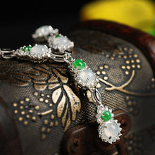Natural jade pendant jadeite silver pendant necklace