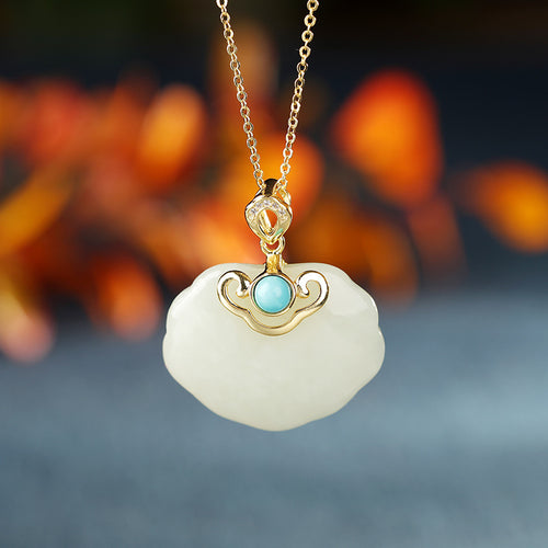 Natural Jade Pendant Nephrite Silver Pendant