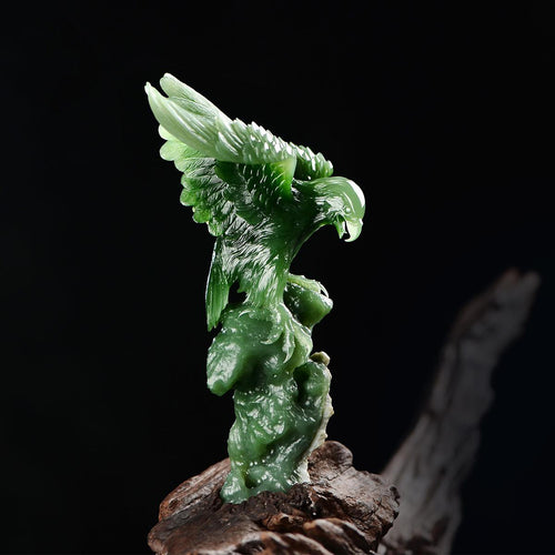 Natural jade carving nephrite collectibles Russia Siberian jade