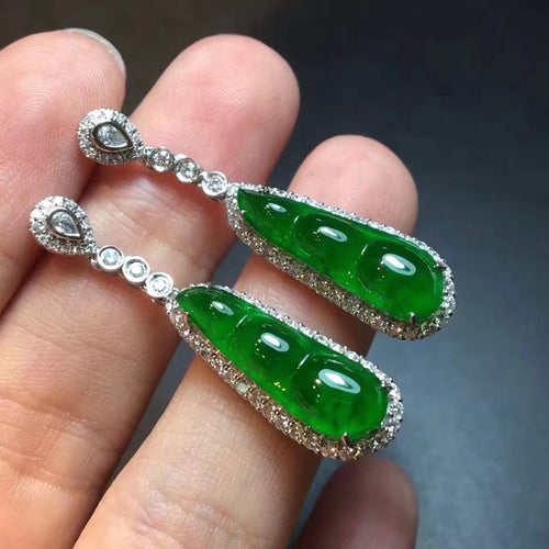 Natural Jade Earrings Jadeite Earrings