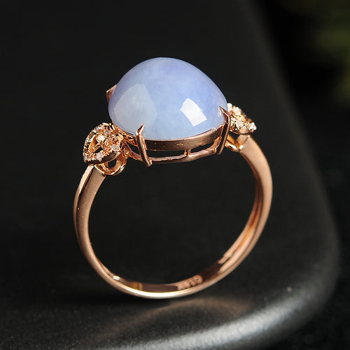 Natural jade ring gold jadeite ring